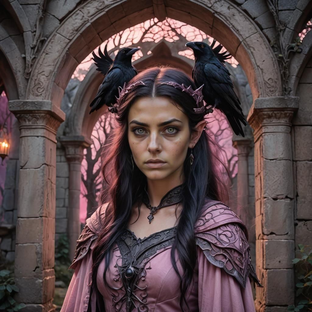 Pink Witch Guardian at Twilight