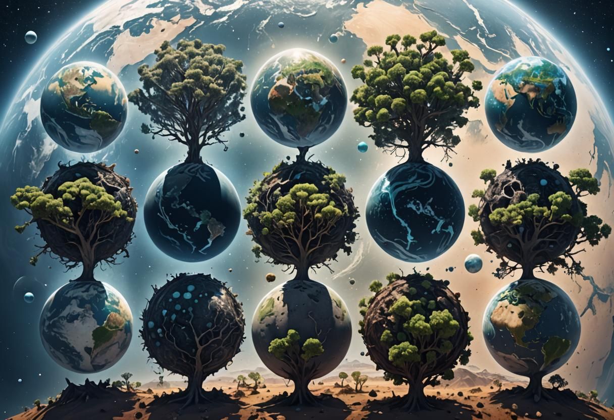 Post-Apocalyptic Earth with Deserts and Barren Landscapes