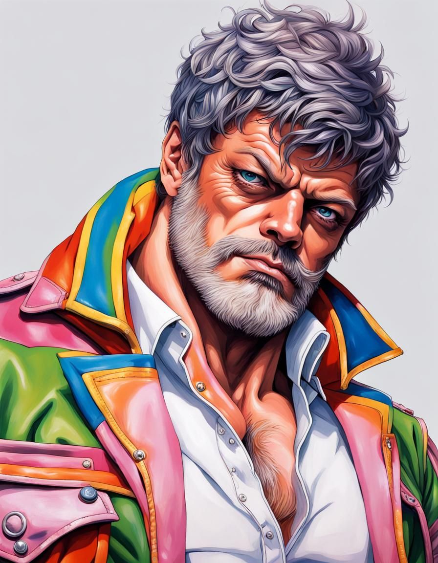 Anime Oliver Reed as Jojo's Bizarre Adventure Character