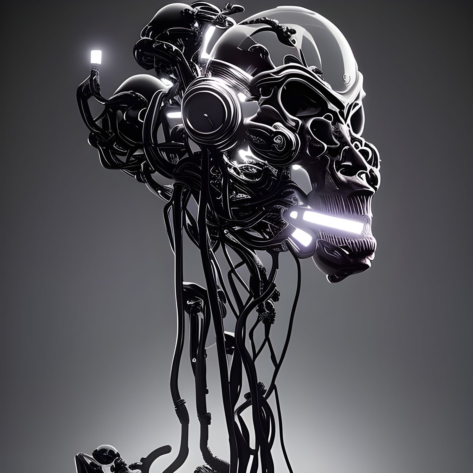 SCP-966 Hybrid Entity in Luminescent Pin-Up Style