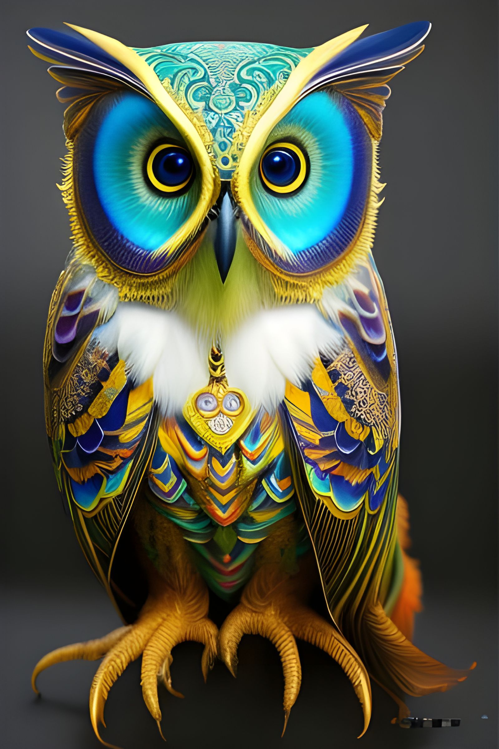 Intricate Ink Illustration of a Gorgeous Owl