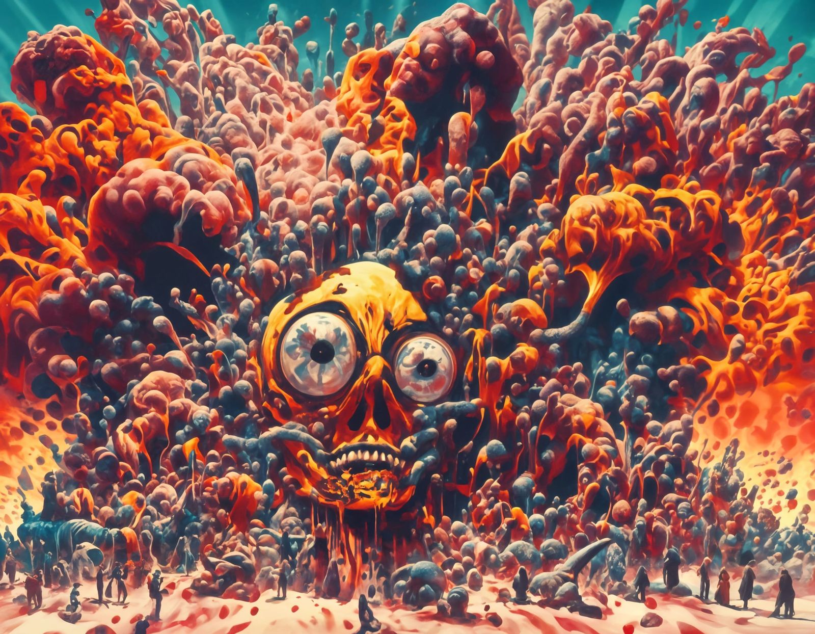 Abandoned Carnival at Midnight in Digital Painting Style