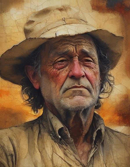 Da Vinci in Renaissance Studio as Oil Painting