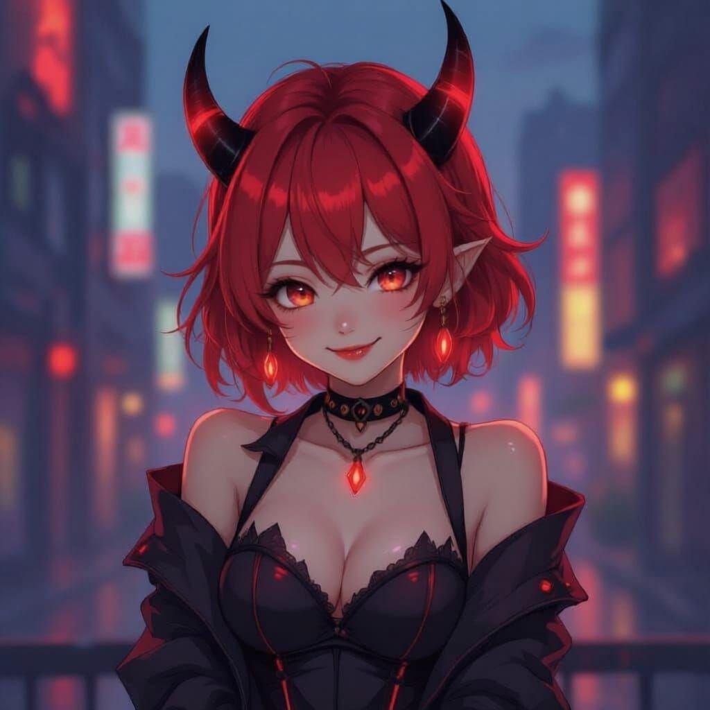 Cute Anime Demon Girl