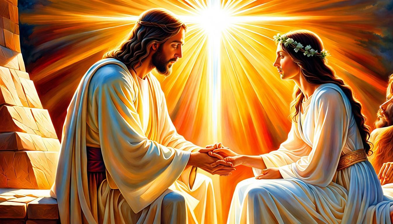 Jesus' Compassion: A Watercolor Painting of Forgiveness