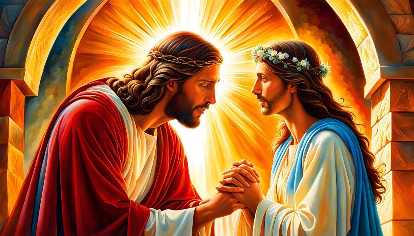 Jesus' Compassion: A Watercolor Painting of Forgiveness