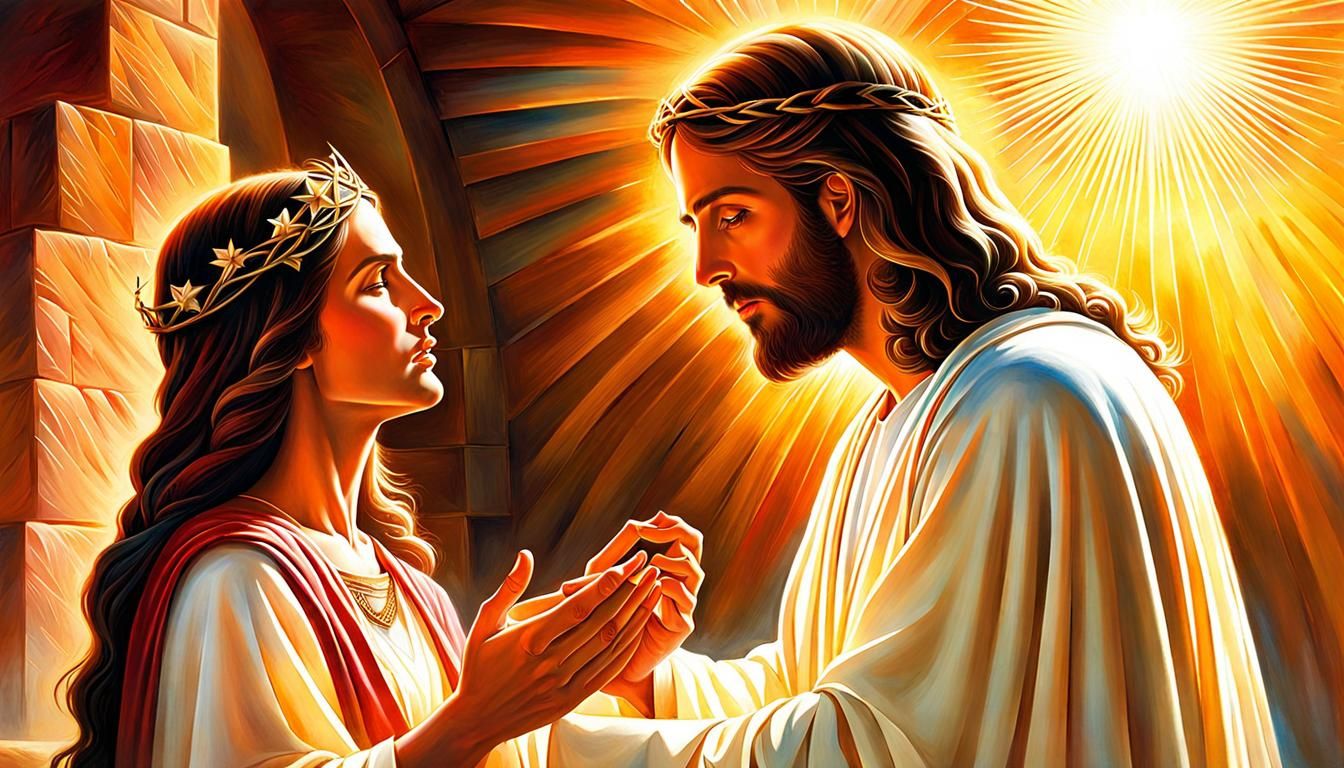 Jesus' Compassion: A Stylized Watercolor Depiction