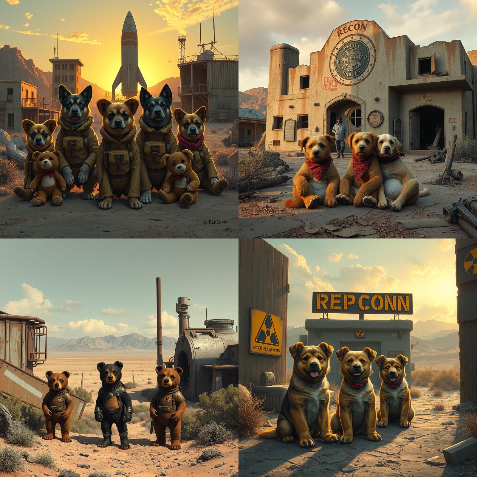 Nova Scotia Dogs in Fallout Matte Painting