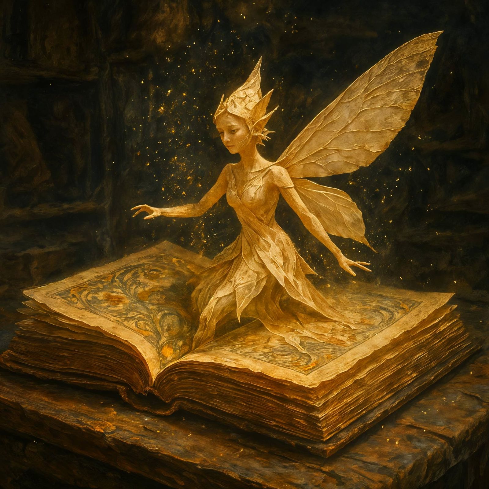 Paper Fairy Emerges from Enchanted Book