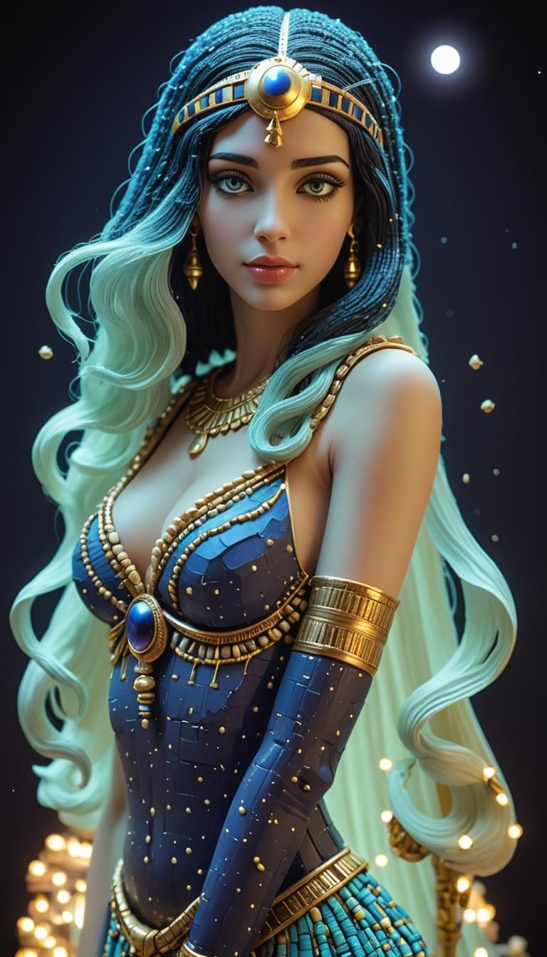 Most beautiful attractive Cleopatra model  made of peanuts  ...