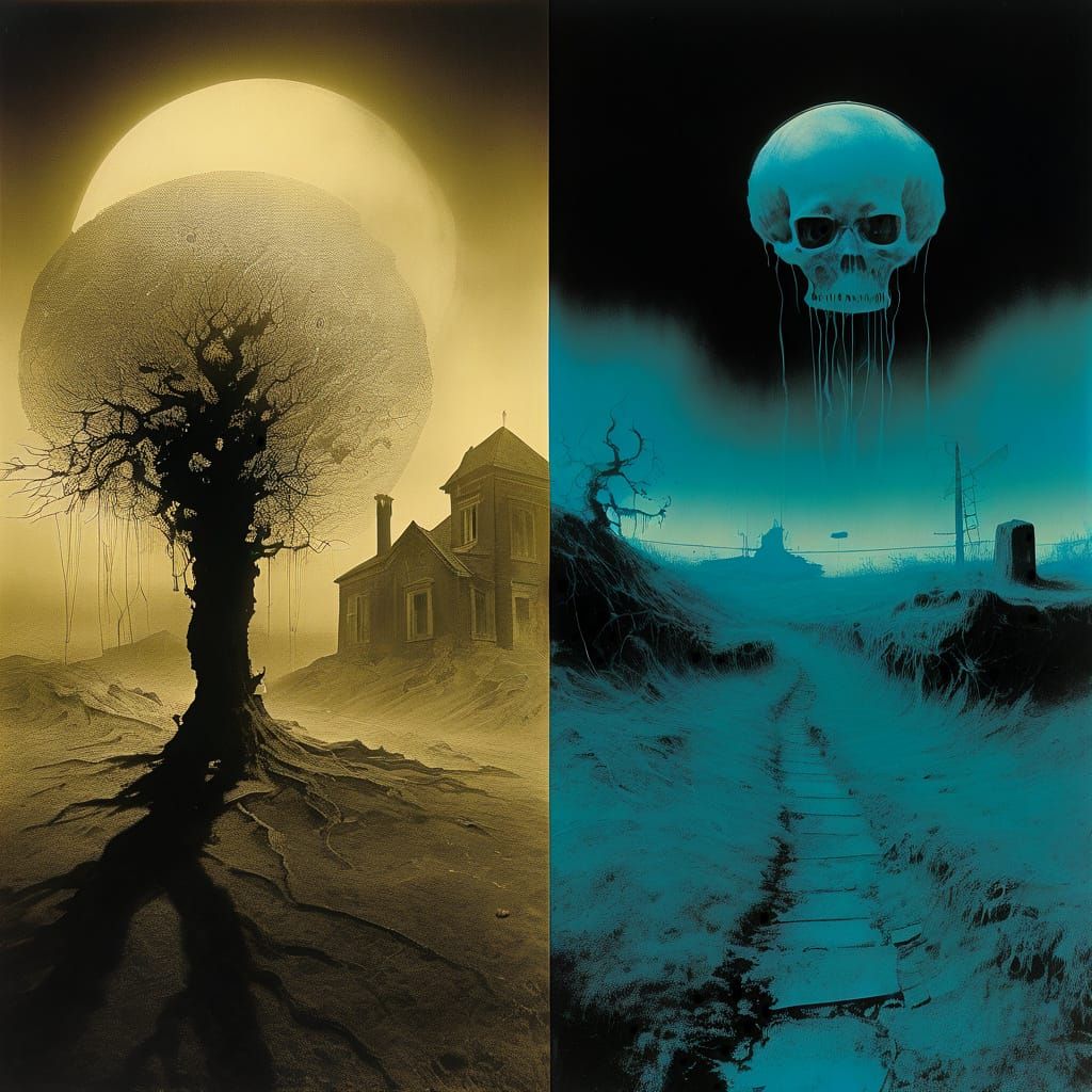 Surrealistic Visions of Duality in a Beksiński-Inspired Ther...