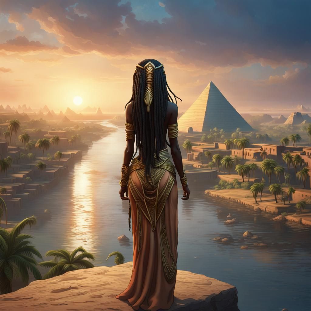 Nubian Goddess by Nile: Fantasy Concept Art