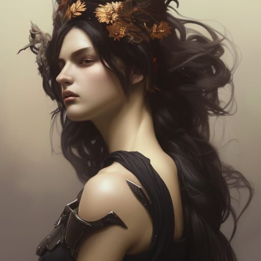 Megaera Portrait in Art Nouveau Style