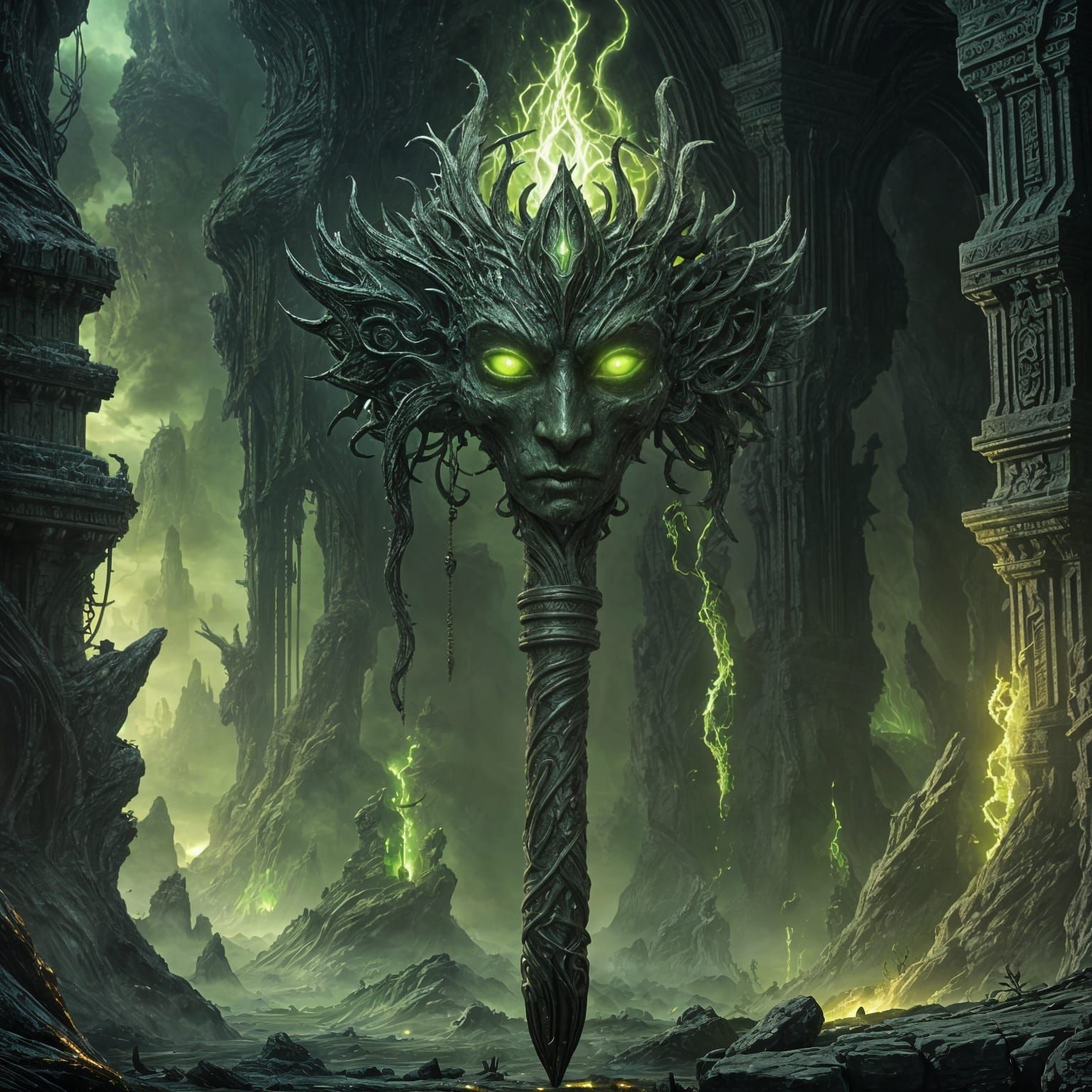 Cursed Brush with Glowing Luminescence in Unreal Engine