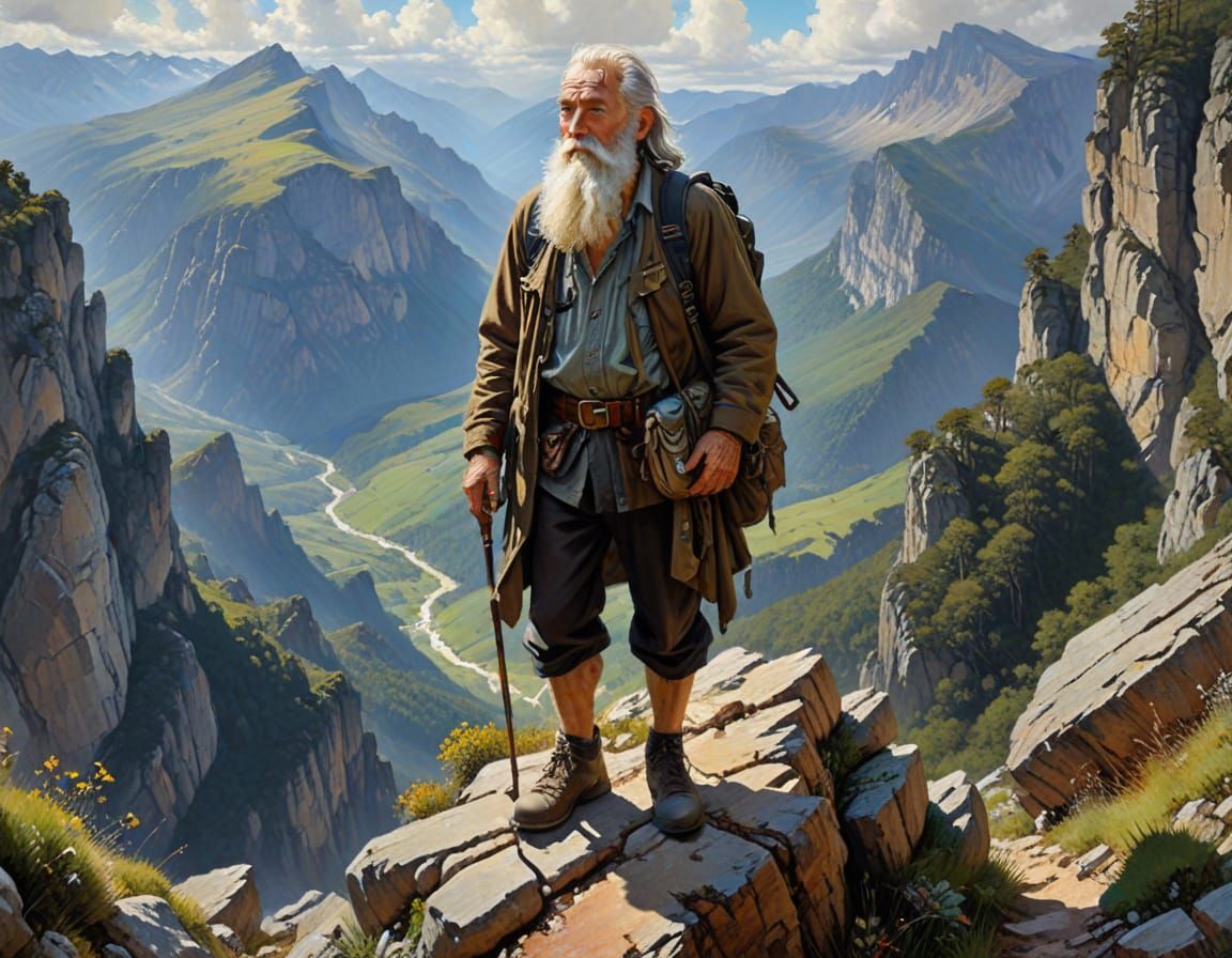 Ethereal Wanderer in Brazilian Sierra Canyons