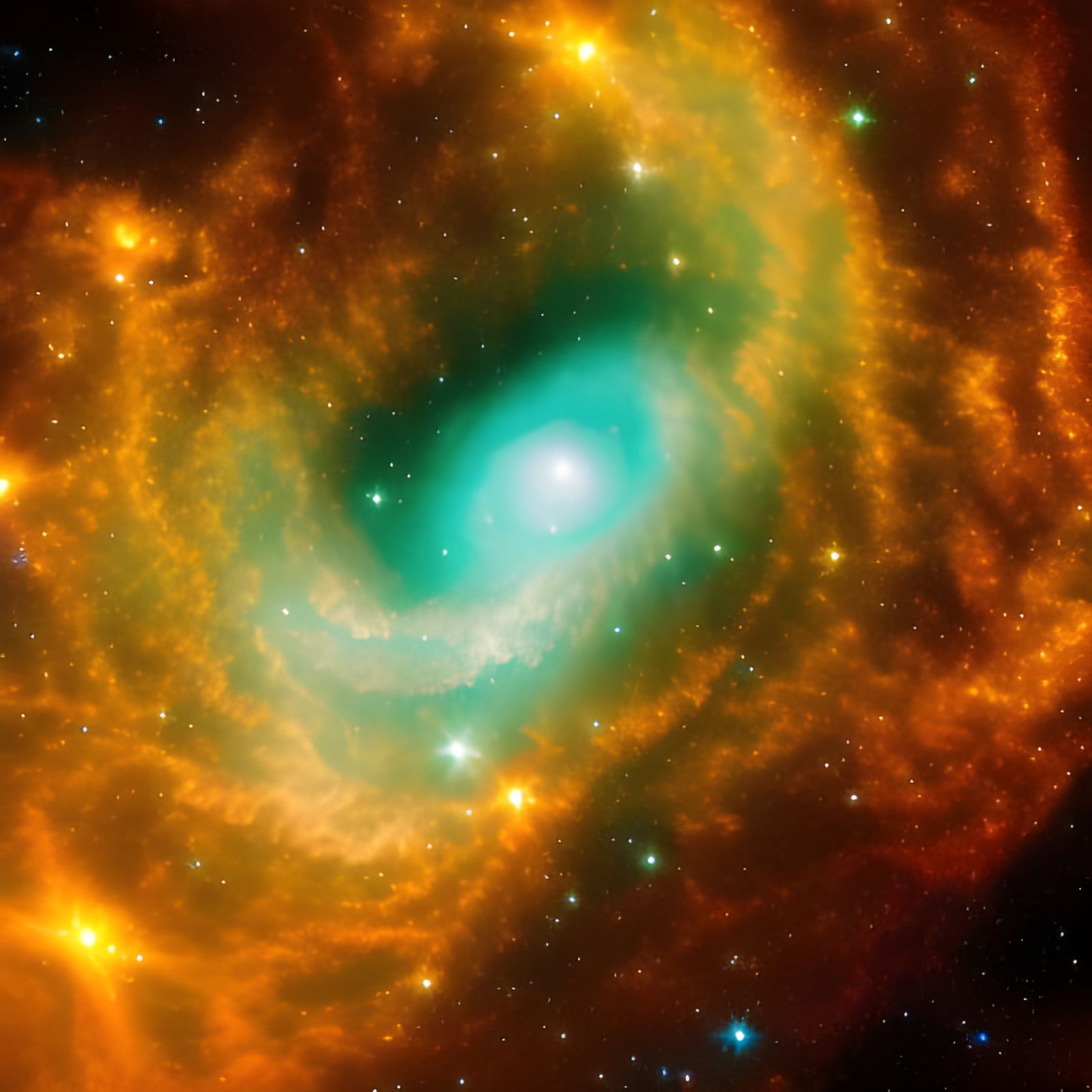 Spectacular Supernova Explosion in Deep Space