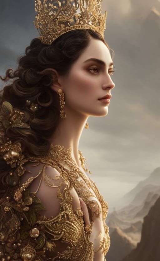 Detailed Portrait of a Princess in Ethereal Lighting