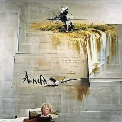 Surreal Realism: Figure Gazing at Sky Anomaly