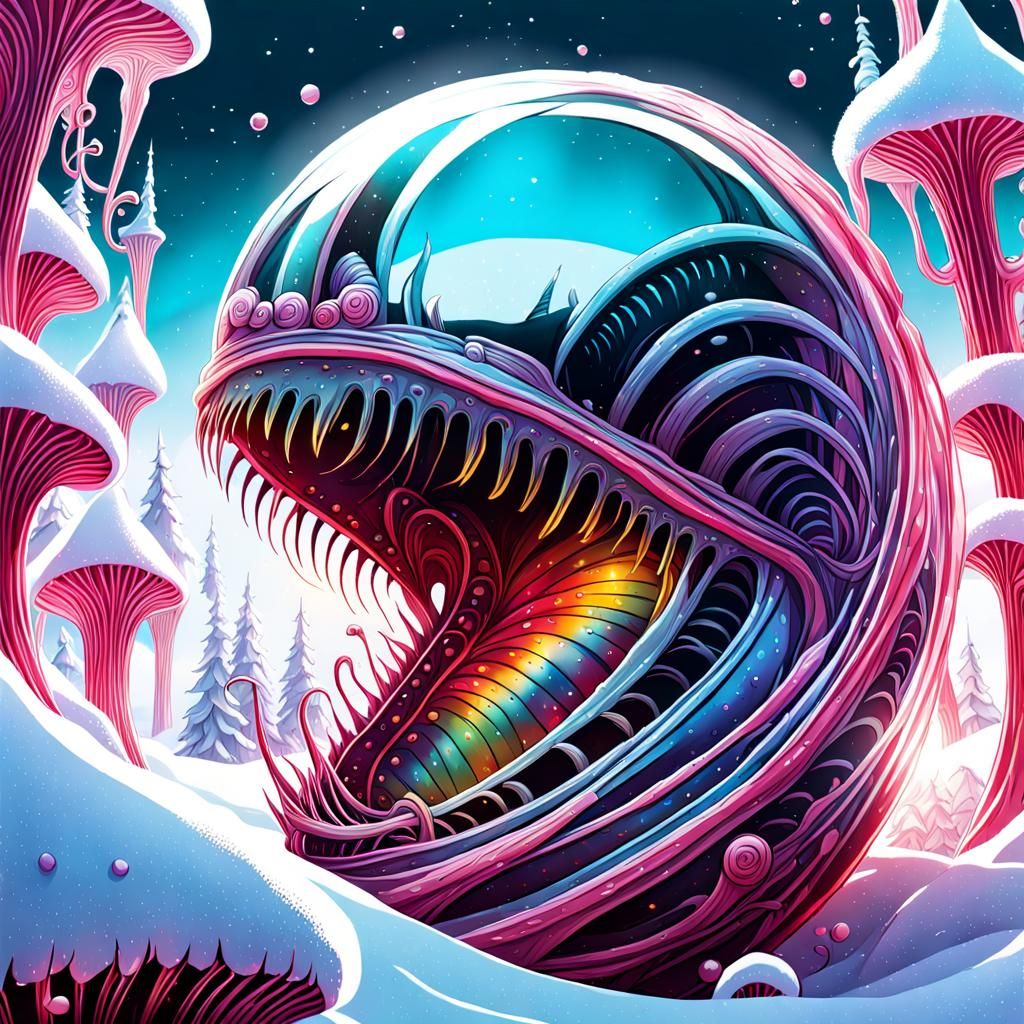 Glass Worm Burrows in Ribcage: Bubblegum Malaise