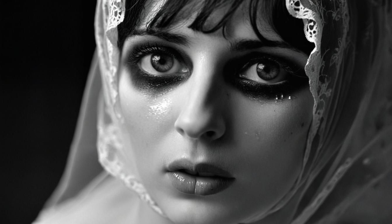 Expressive Portrait: Eyes Reflecting Lost Hope