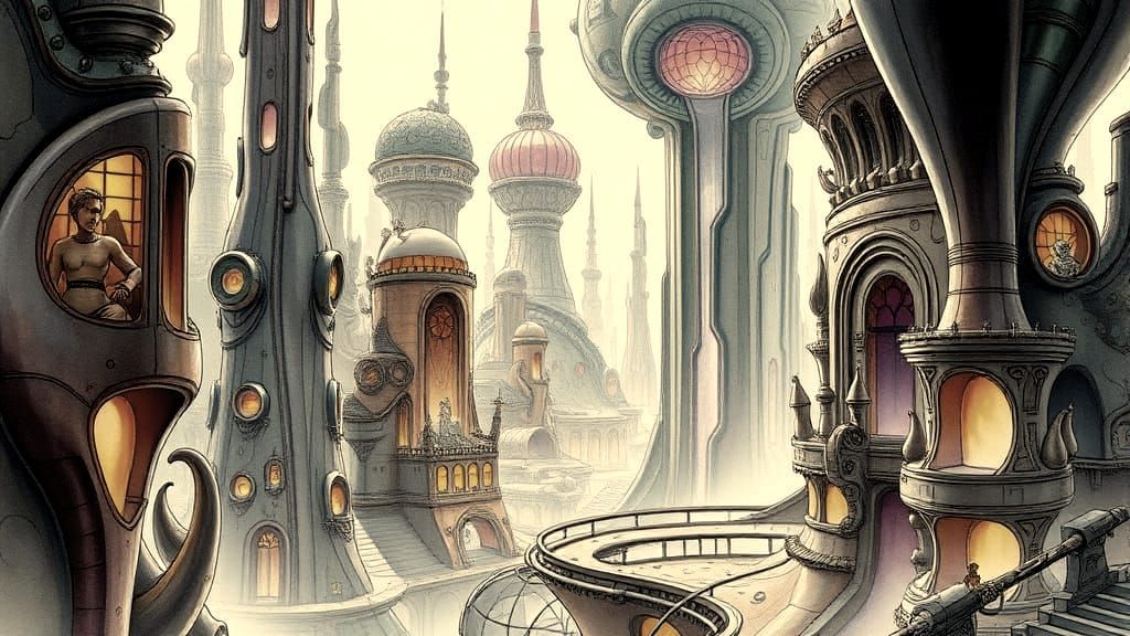 Ethereal Cityscape at Dawn