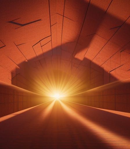 Brutalist Concept Art with Dynamic Lighting