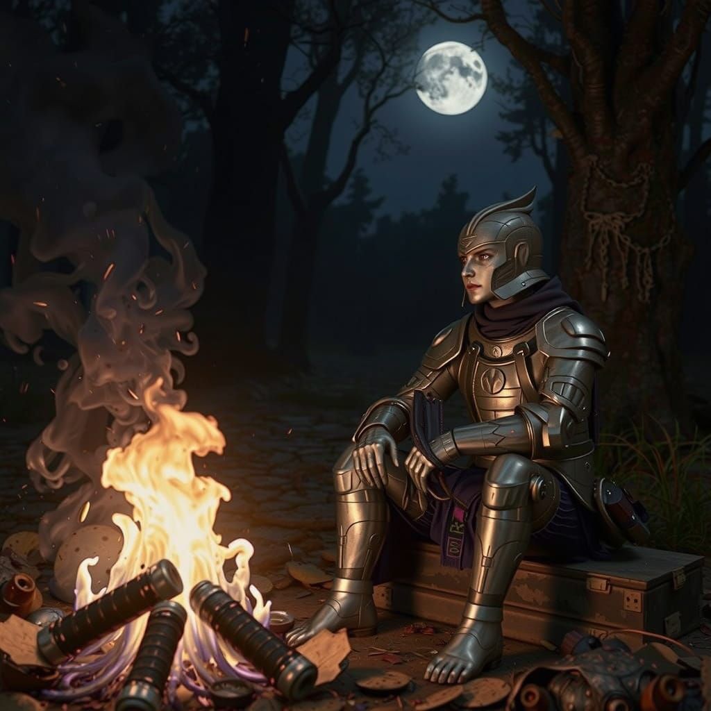 Fantasy Graffiti Art with Neon Blue Hues