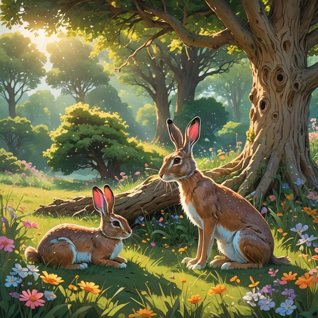 Meadow oasis for rabbits