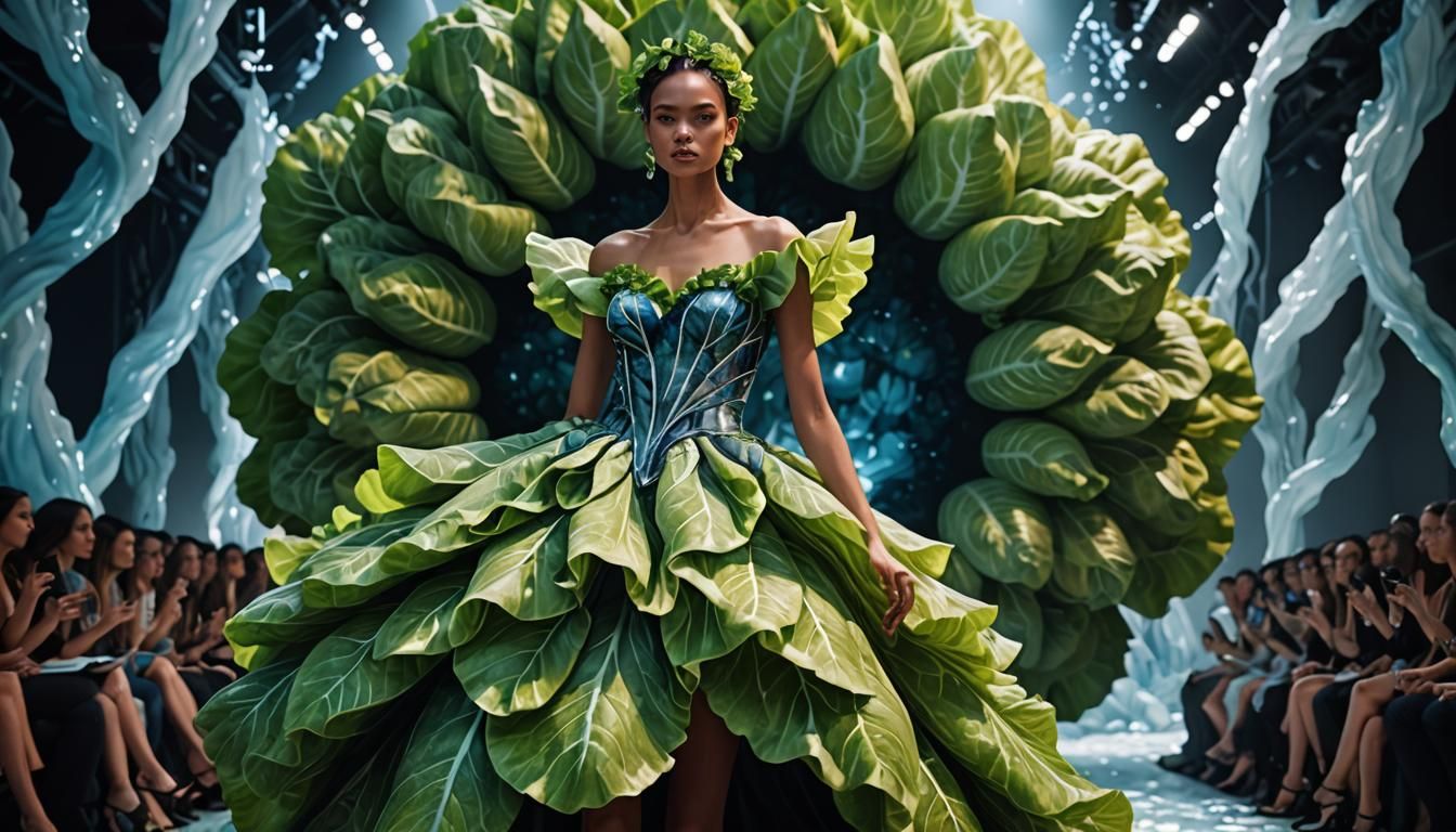 Iceberg Lettuce Dress at Fashion Show