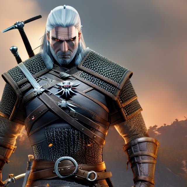 Geralt the Witcher in Darksiders Style