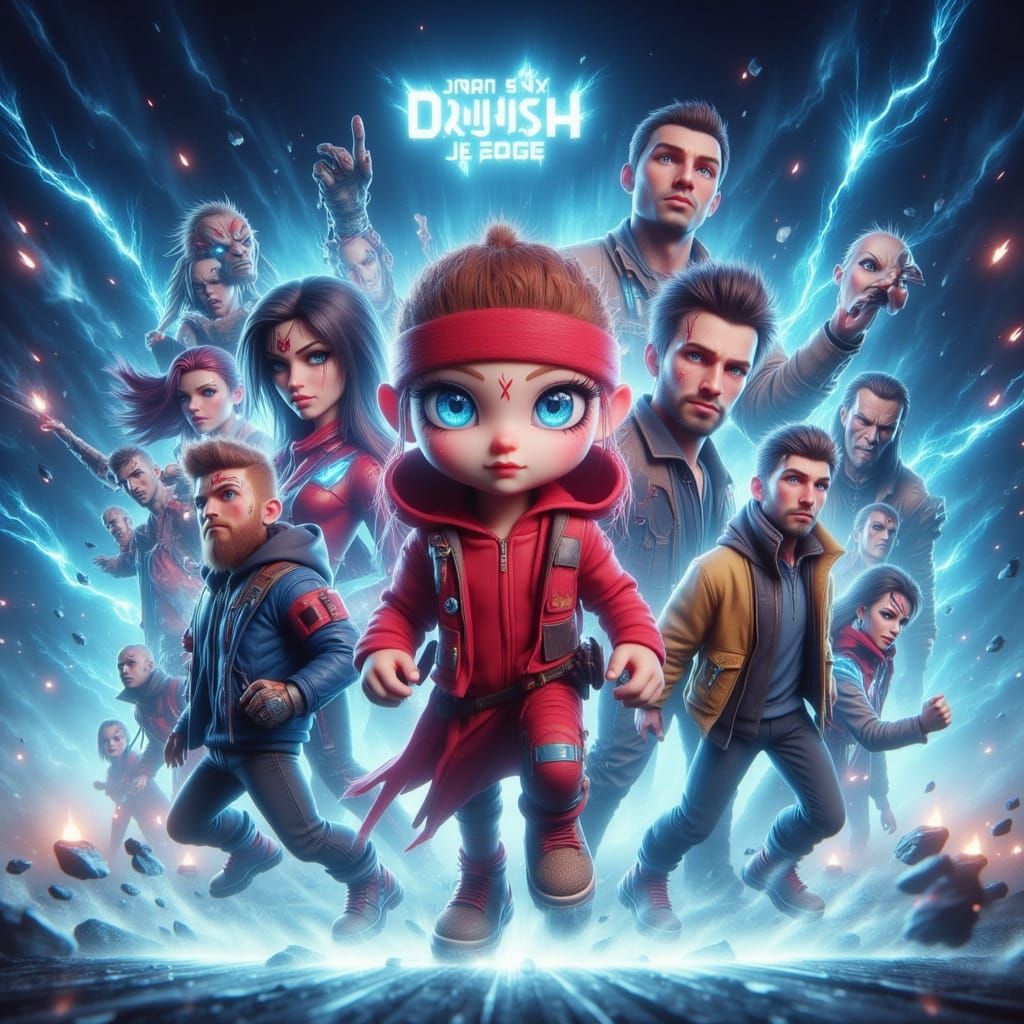 Dynamic Anime Characters in Digital Painting Style