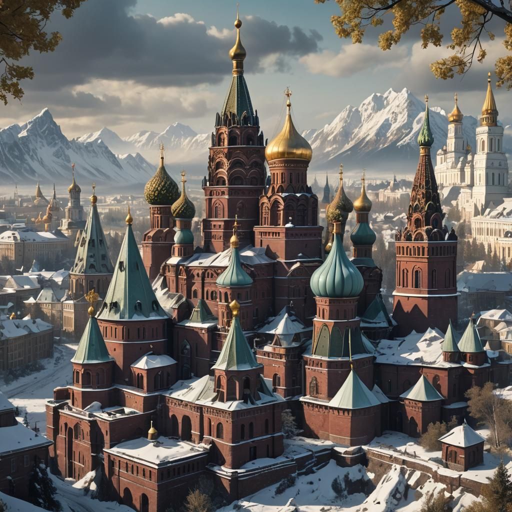 Detailed Matte Painting of Russian Winter