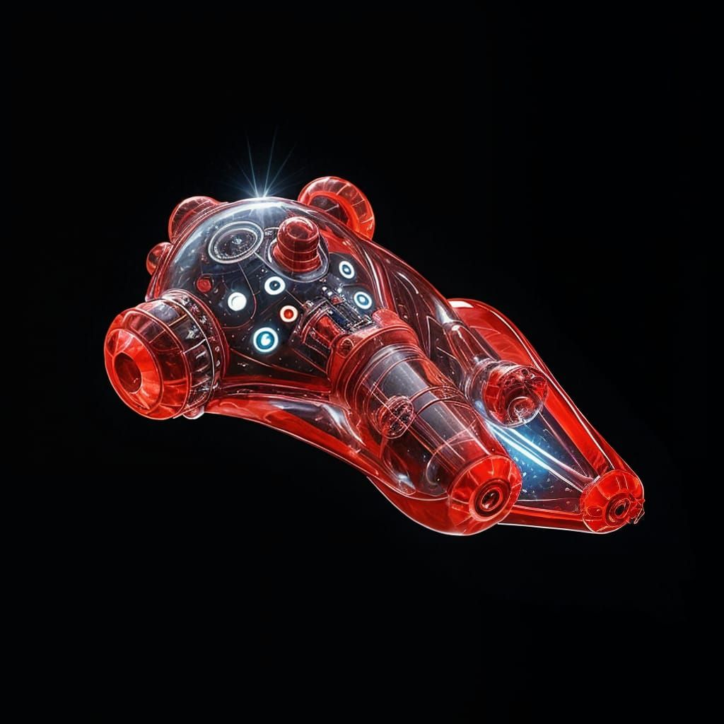 Red Gummy Bear Alien Spaceship