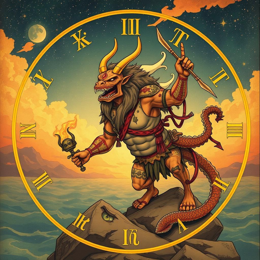 Typhonian Zodiac: Astrological Mythological Figure