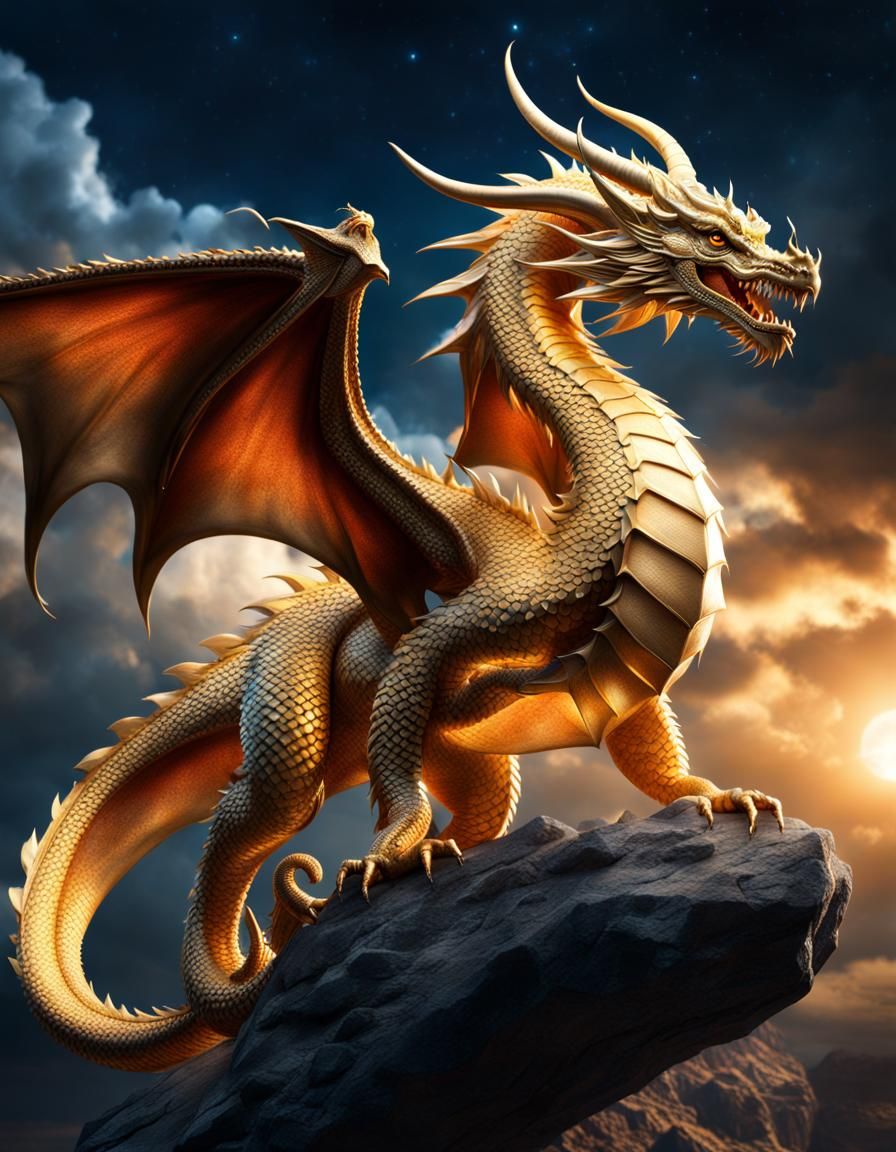 Magnificent beautiful celestial dragon. (Full body portrait: 1.4)

High resolution, insanely detailed, majestic. Photo r...