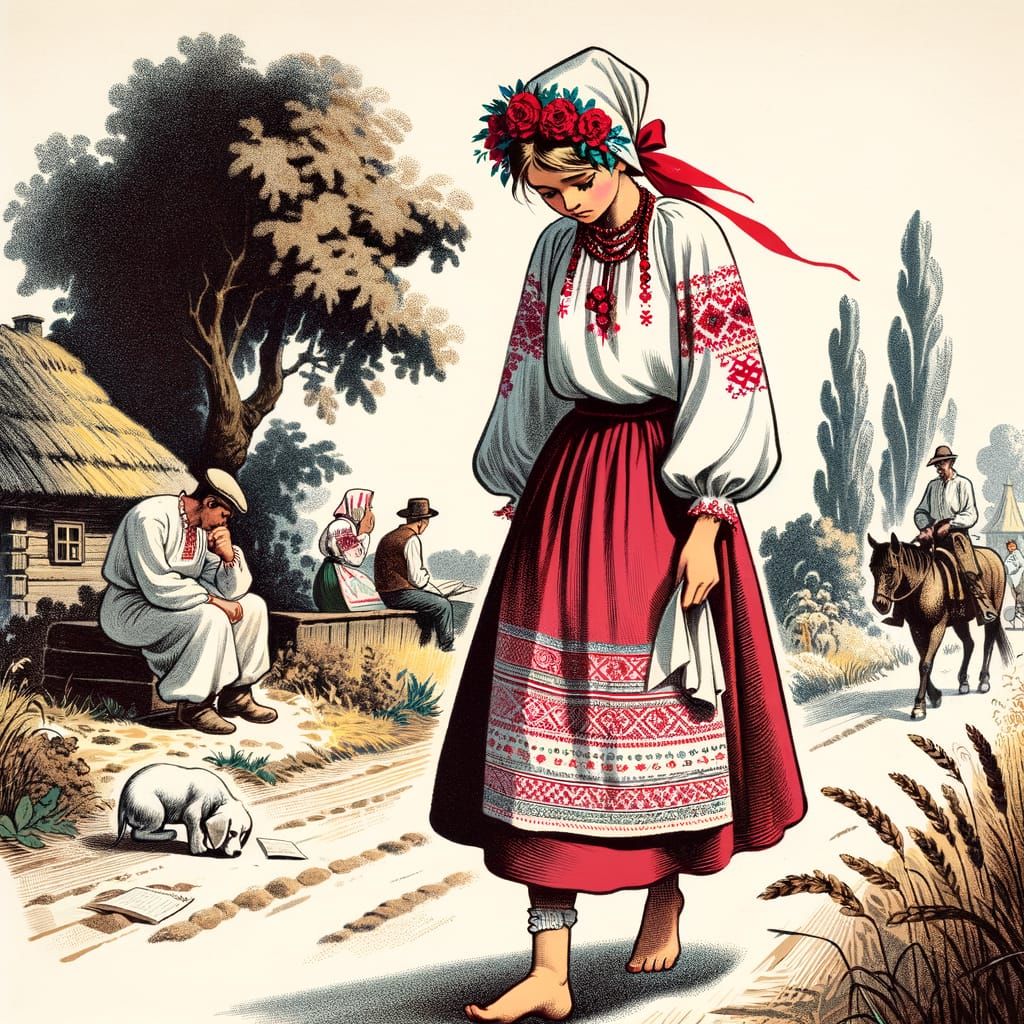A Ukrainian Girl's Heartbreak in a Traditional Setting