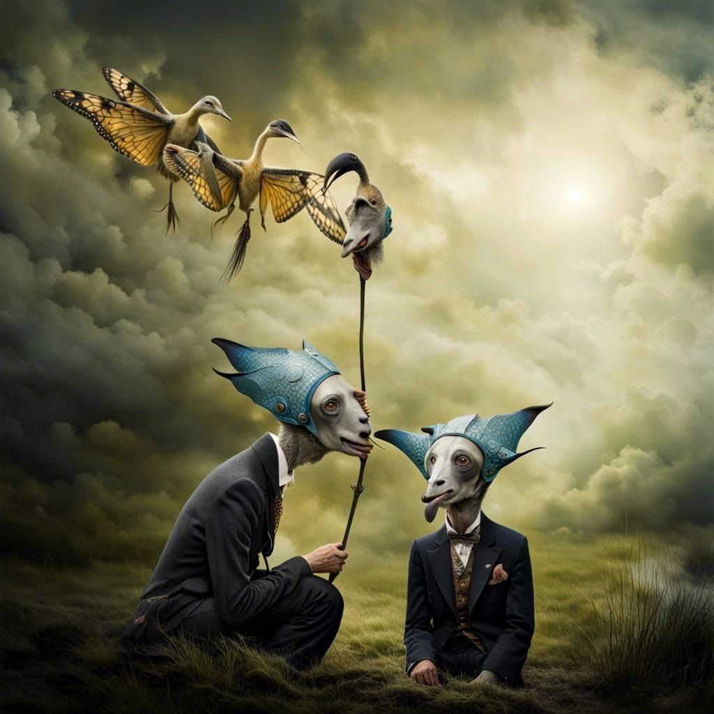 Surreal Alien Restaurant Celebration: Professional Photograp...