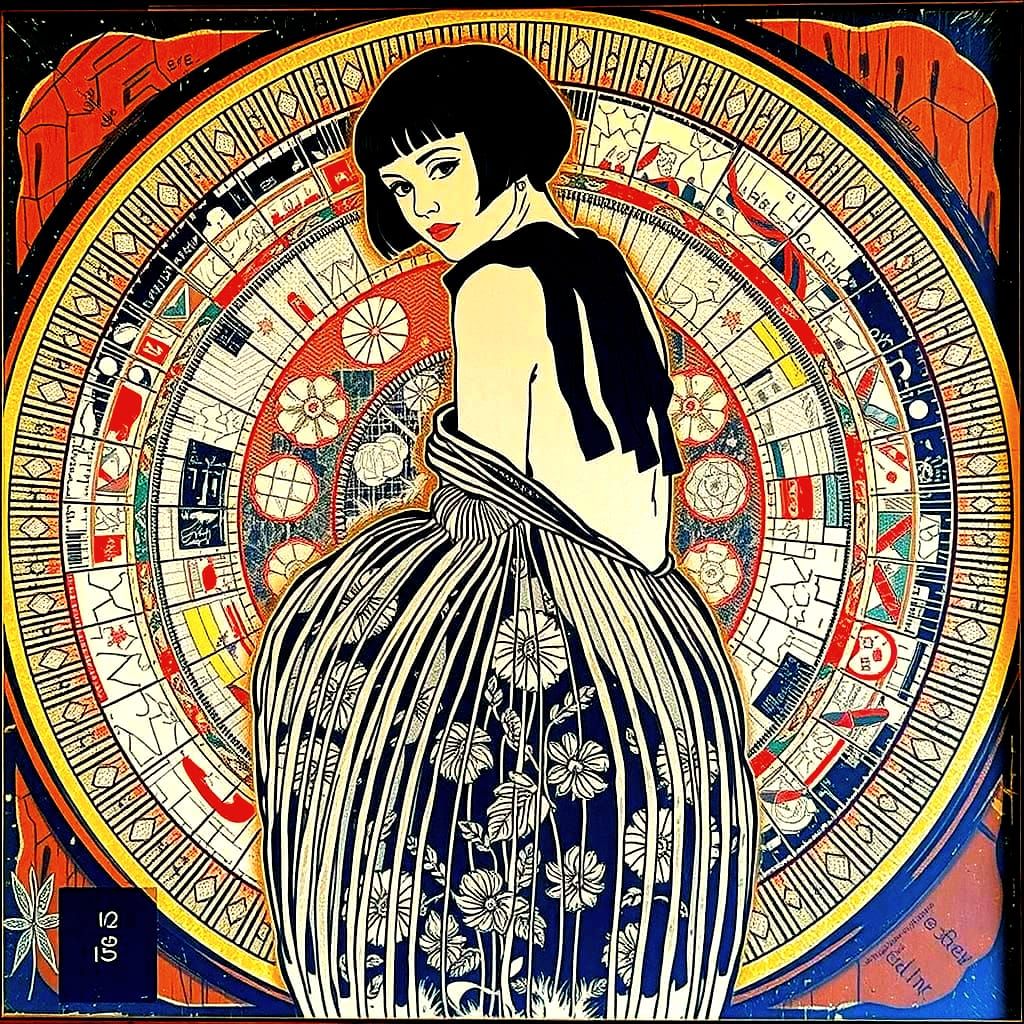 Louise Brooks: A Vintage Etched Portrait