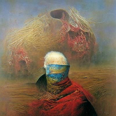 Dark Surrealist Landscape Inspired by Beksinski