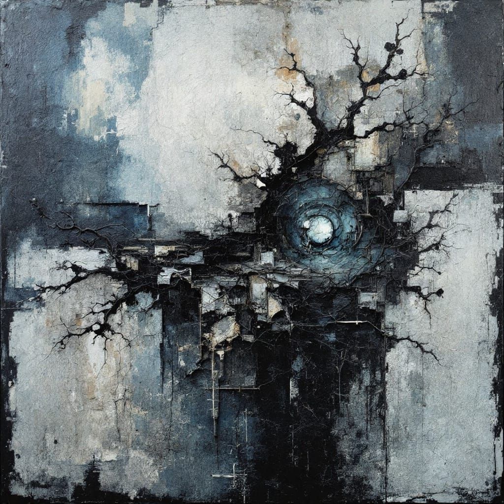 Mysterious Blue Hues Abound in Decaying Landscape