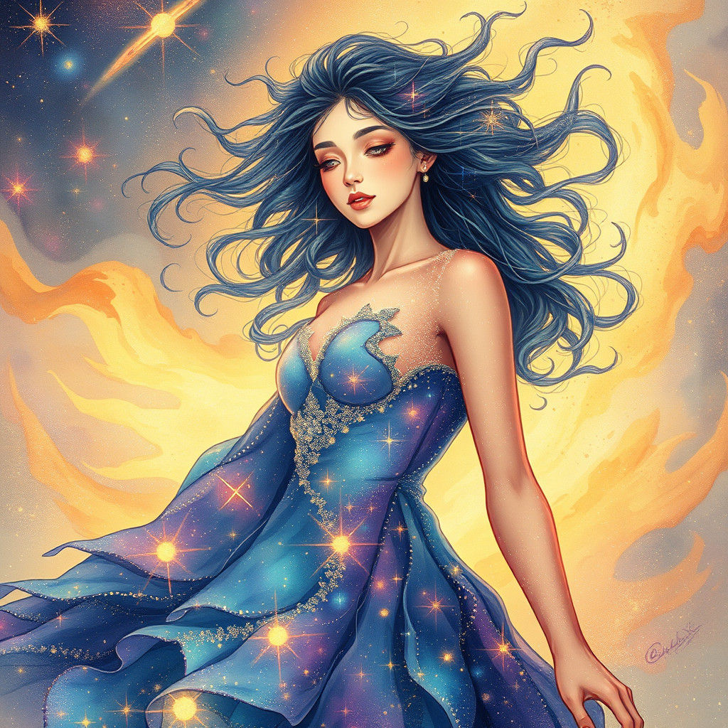 Astral Projection Gown in Manga Dream Style