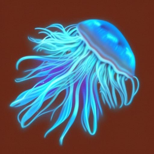Glowing Jellyfish: An AI Interpretation