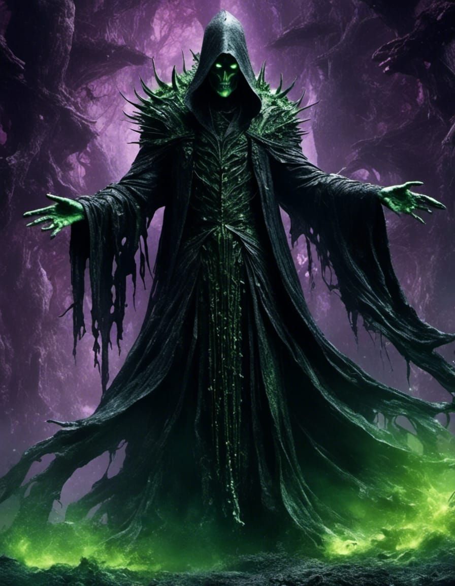 <lora:Dark fantasy realism:1.0> Create a powerful undead sor...