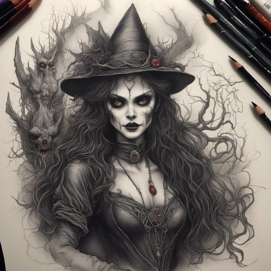 Hyperdetailed Charcoal Drawing: Vampire Slaying Manual