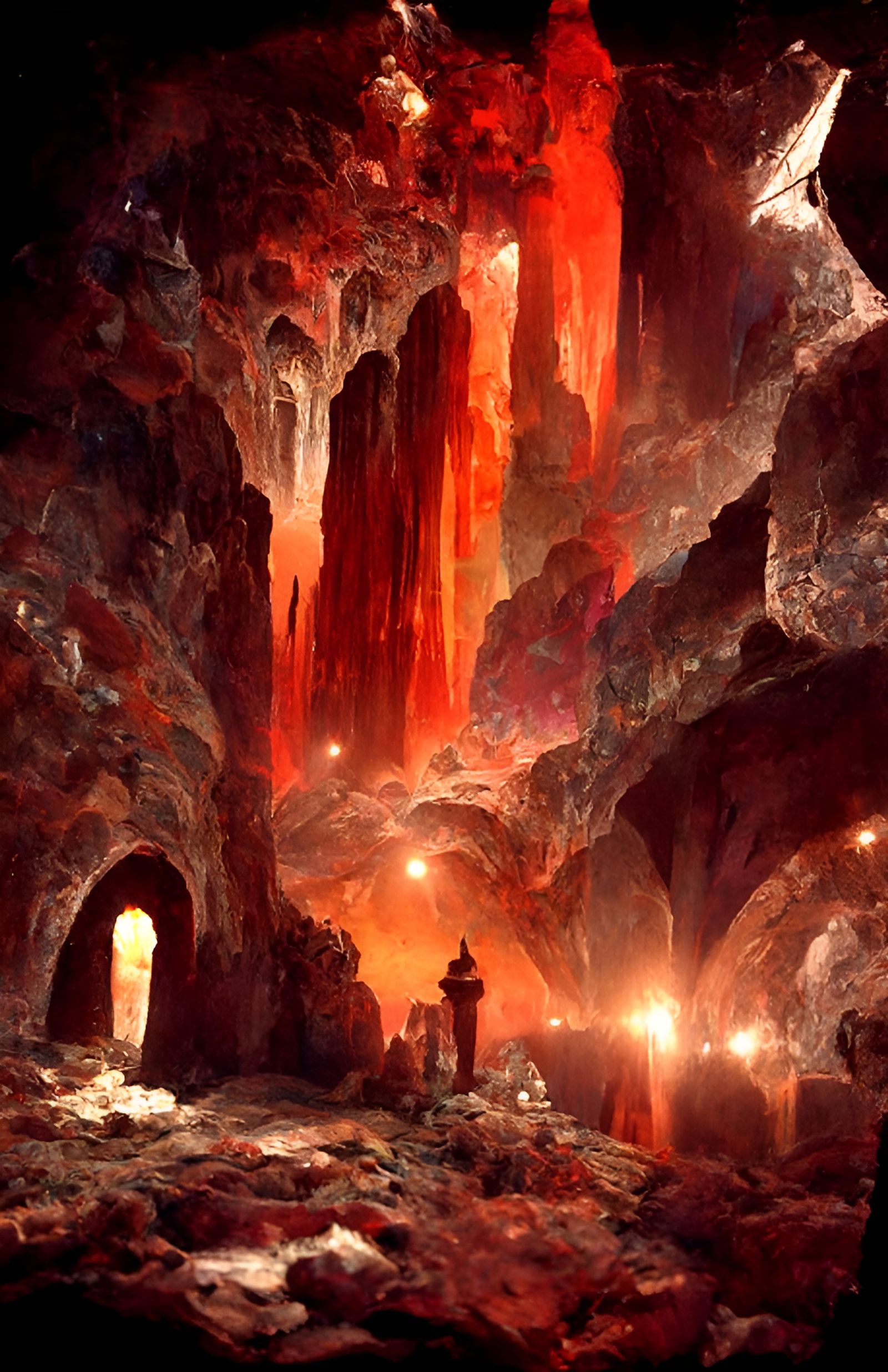 Magical Crystal Cave Portal to Alien World