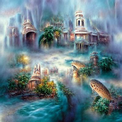 Ethereal Lost City of Atlantis Fantasy