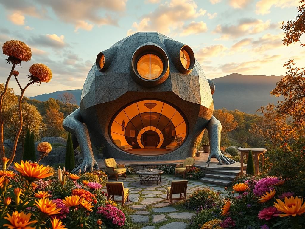 Grotesque Parametric Dwelling in Florid Landscape