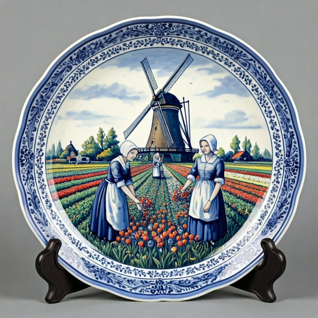 Delft Porcelain Masterpiece in Whimsical 3D