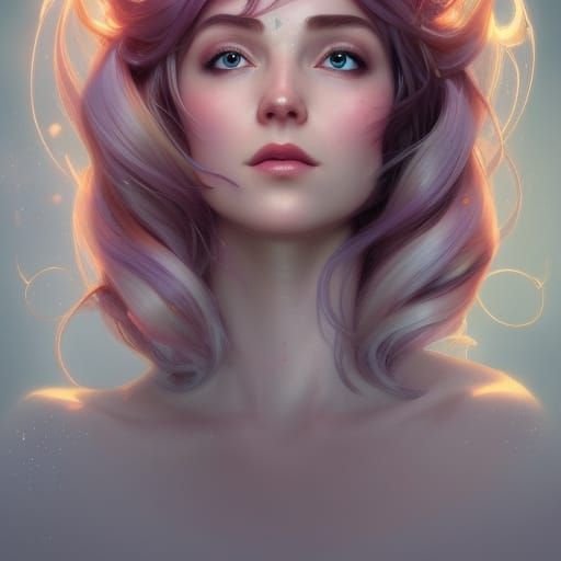 Fairy Godmother Portrait in Art Nouveau Style