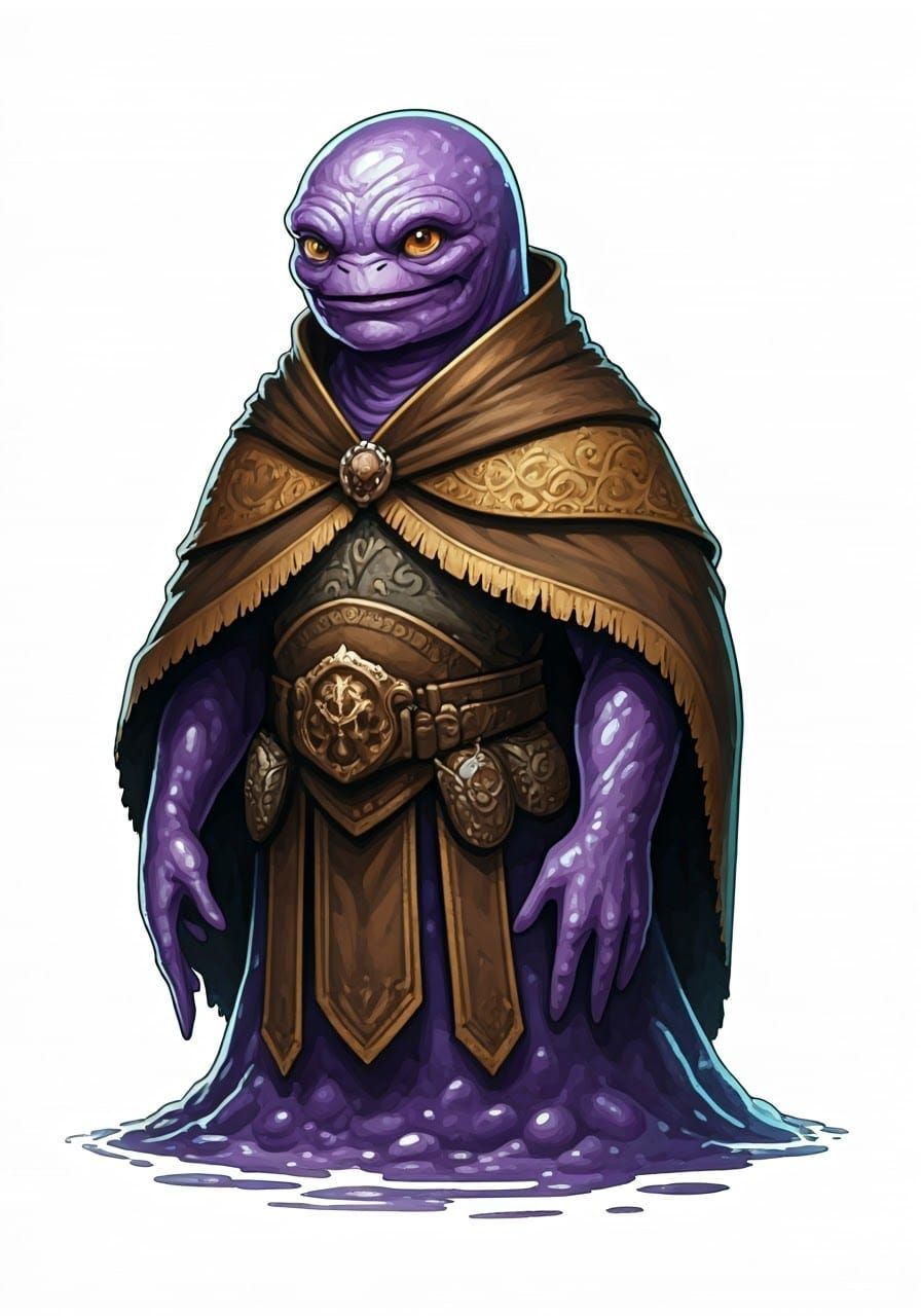 Ethereal Slime Cleric with a Mysterious Smirk